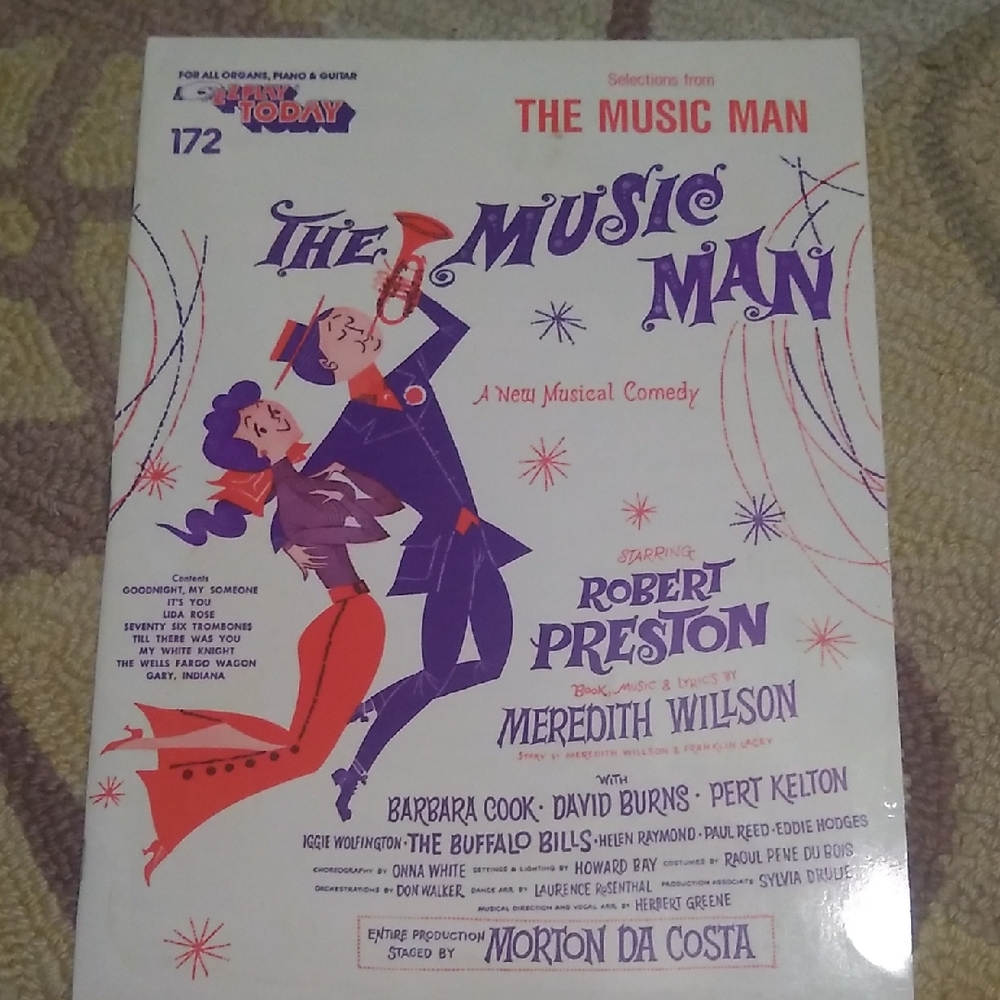 The Music Man Sheet Music Book Vintage